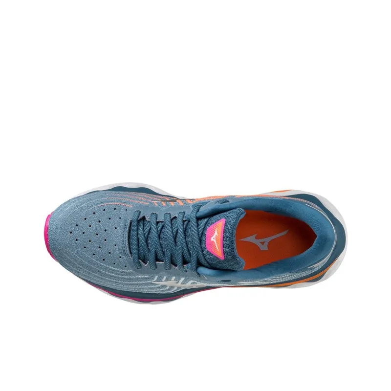 Mizuno Wave Horizon 6 Anti-Slip Wear-Resistant Low-Top Casual Running Shoes Women's Blue Gray-2
