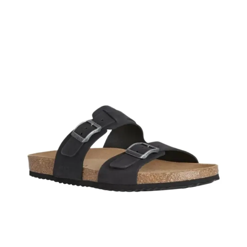GEOX Sandal Ghita Slip Resistant Slide Slippers Men's Black-1