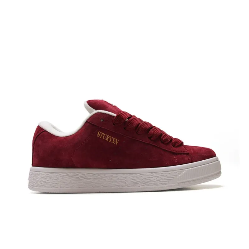 STUR YSN Low Top Skateboard Shoes Women's Burgundy-2