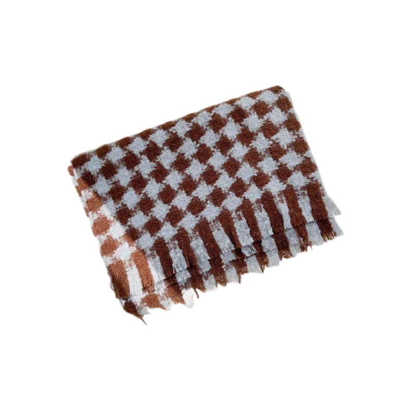 EEEENO Polyester Knit Scarves Unisex-4