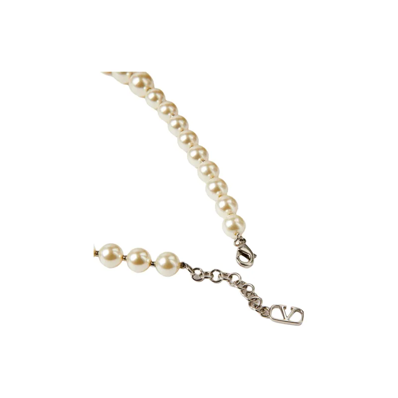 Valentino VLogo Signature Pearl Necklace-2