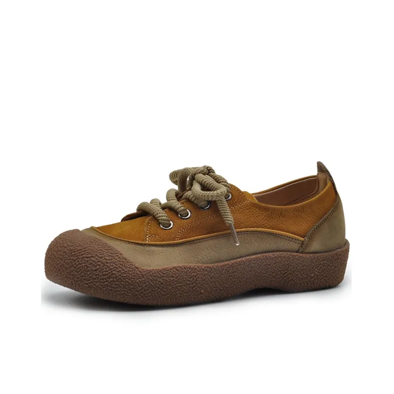 ARTMU Casual Shoes Women's Low Top Yellow/Khaki-1