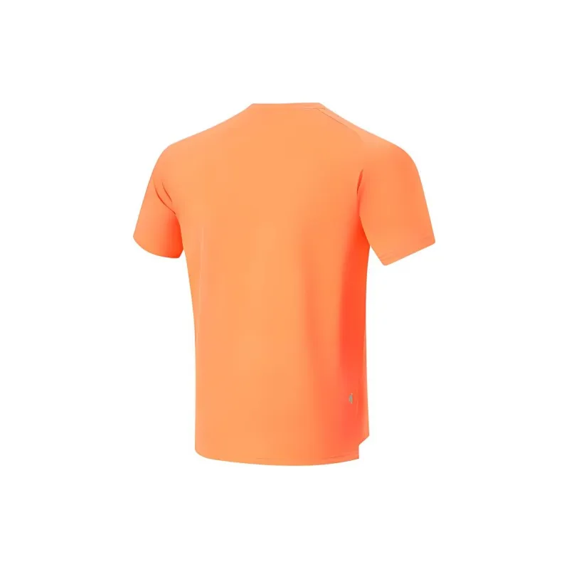 LiNing Running Collection T Shirt Men's Fluorescent Melon Orange-1