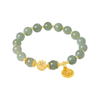Oriental Jade Hetian Jade Bracelets Pale Greenish White Jade Women's