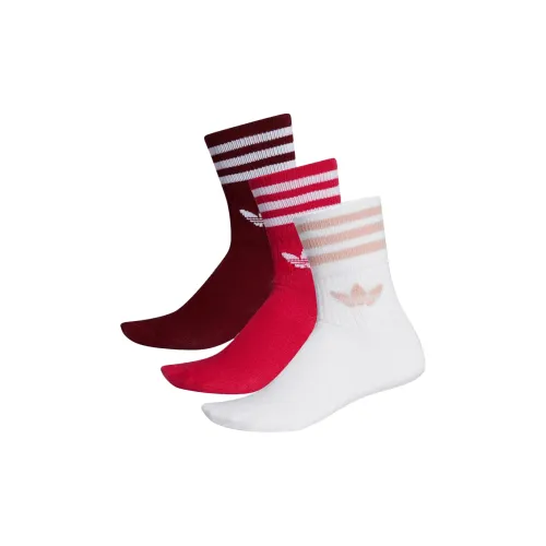 Adidas Originals MID CUT CRW SCK Mid Calf Socks Unisex 3 Pack