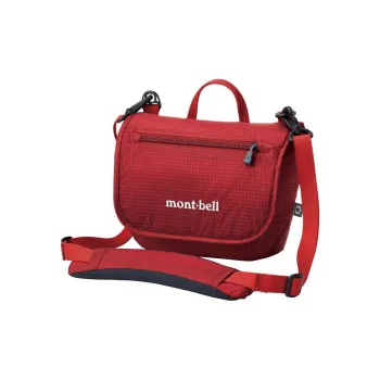 MONTBELL Nylon Crossbody Bag, Shoulder Bag Trumpets Unisex Red