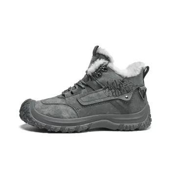 HLA Work Boots Men Mid Top Dark Gray/Sand