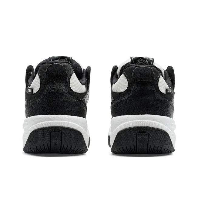 XTEP Star X Anti Slip Wear Resistant Low Top Skateboard Shoes Men's Black White-5