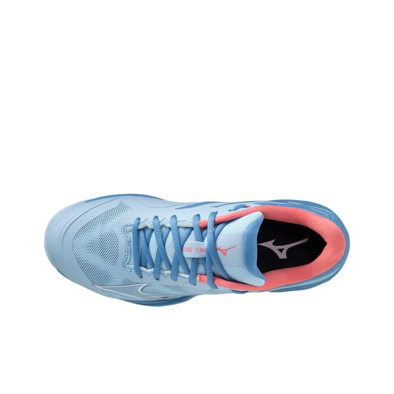 Mizuno Anti Slip Wear Resistant Low Top Tennis Shoes Women's Blue-2