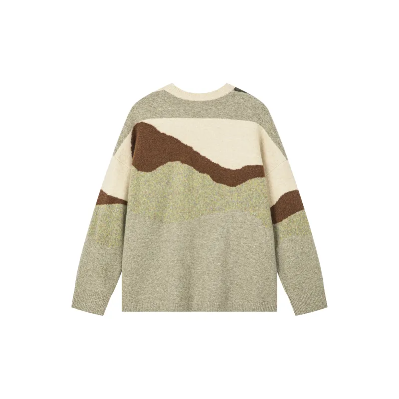 UOOYAA Sweater Women's Yellow Green-1