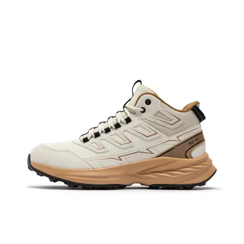 361° Durable Warm Mid-Top Casual Running Shoes Men's Beige Brown