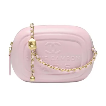 CHANEL Lambskin Camera Bag Shoulder Bag Crossbody Bag Mini Women's Light Pink