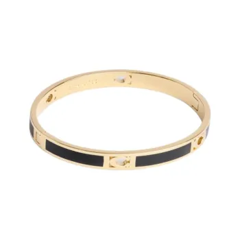 COACH Enamel Bangles Unisex Gold/Black