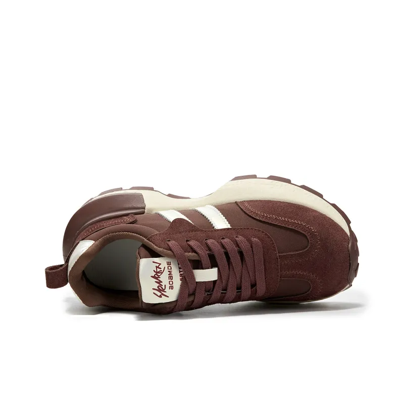 La Chapelle Wear-Resistant Height Increasing Low-Top Chunky Sneakers Women's-10