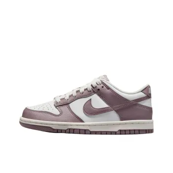 Nike Dunk Anti Slip Wear Resistant Low Top Kids' Skateboarding Shoes White Purple Teenagers
