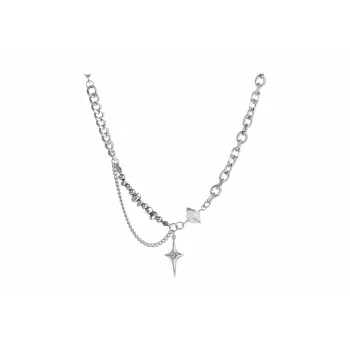 Muyan Titanium Steel Fragmented Stone Sparkle Necklace Unisex