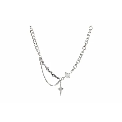 Muyan Titanium Steel Fragmented Stone Sparkle Necklace Unisex