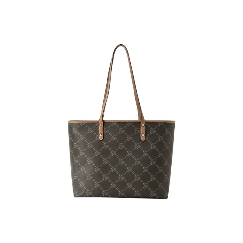 SEM/R Synthetic Leather Tote Bag, Shopping Bag, Shoulder Bag Women's Grey Tones/khaki/fantasy Pink-19