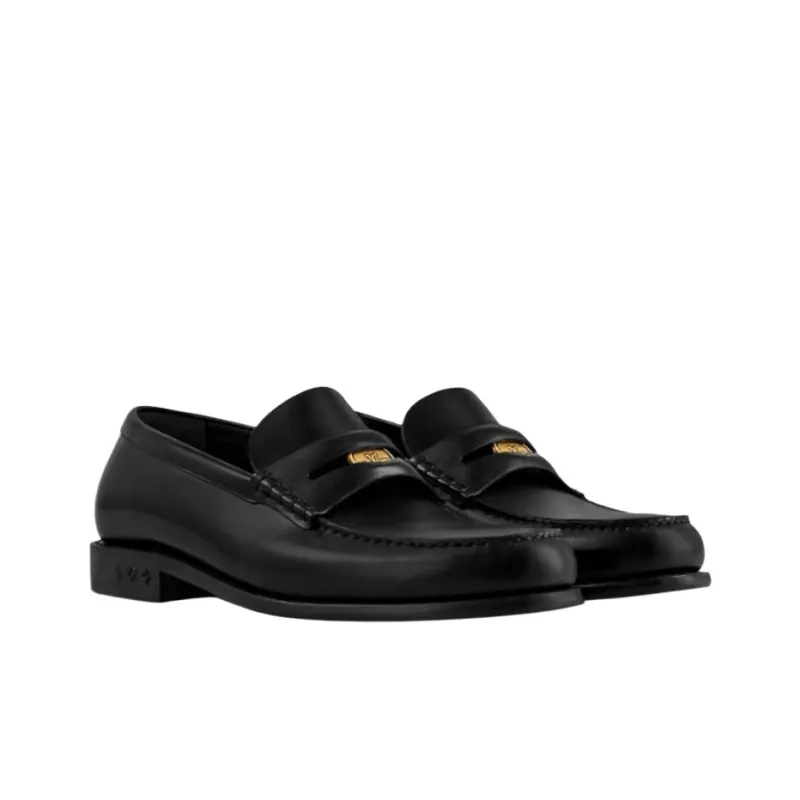 LOUIS VUITTON Loafers Men's Black-2