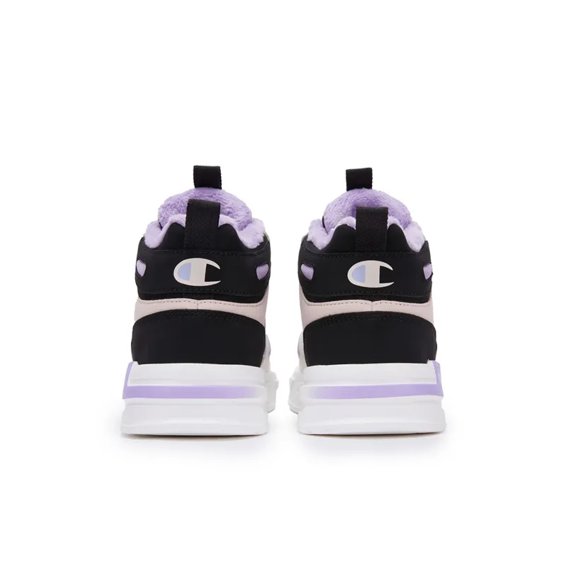 Champion Kids Slip Resistant, Abrasion Resistant, Quick Dry High Top Kids' Skateboarding Shoes Black Purple Kids'-3