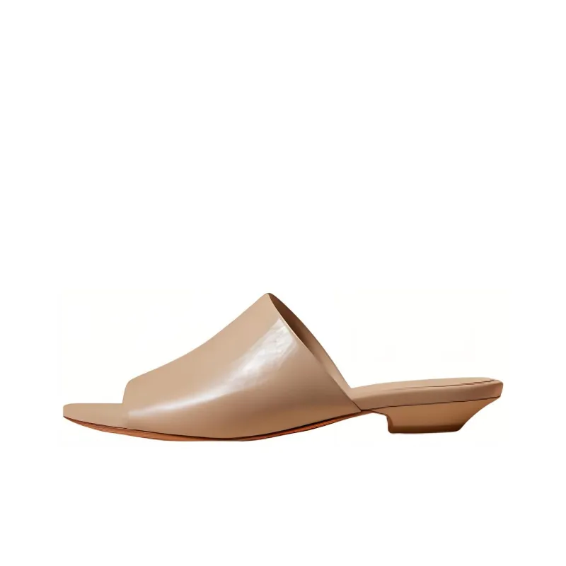 KHAITE Marion Rubber Sole Slide Slippers Women's Dusty Pink-0
