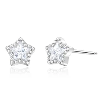 Lao Feng Xiang S925 Silver Pair Of Stud Earrings Women's