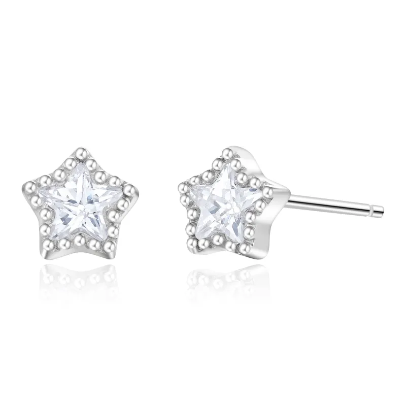 Lao Feng Xiang S925 Silver Pair Of Stud Earrings Women's-0