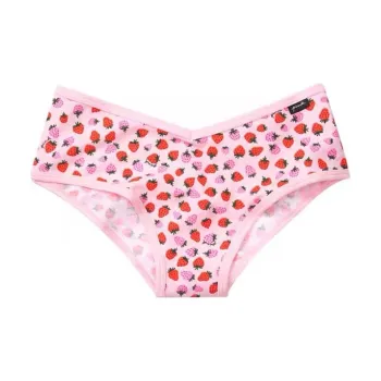 Victoria's Secret Underpants Women's 1 Pack Pink Strawberry All Over Print