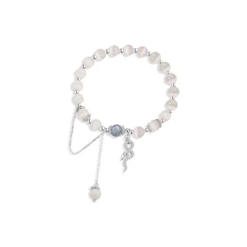 QIANCHANG Glass Cat Eye Bracelets Women's
