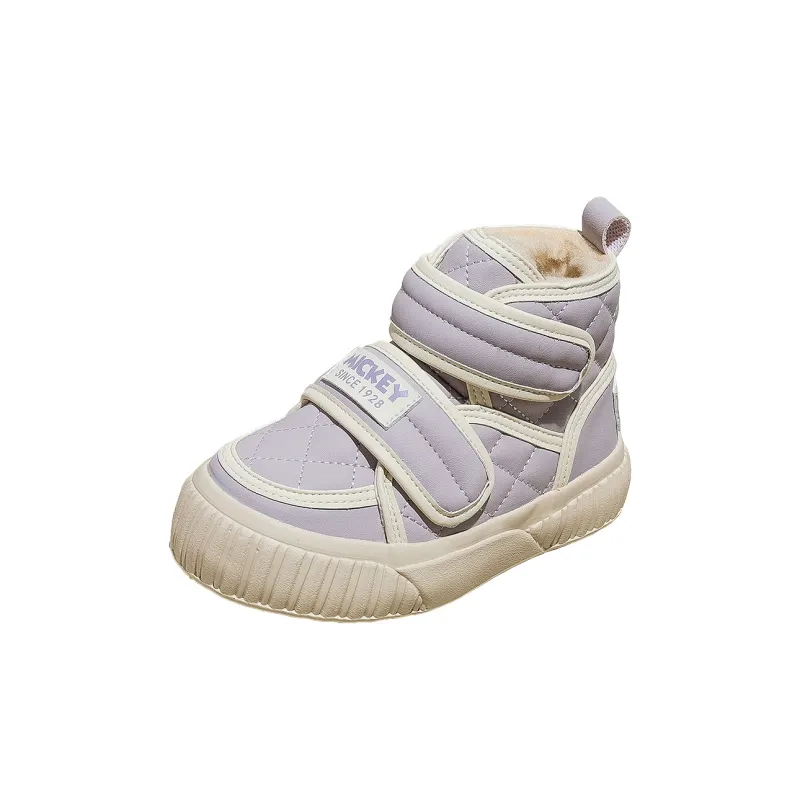 Disney Mickey Series Slip-Resistant Warm High-Top Kids' Skateboarding Shoes Kids'-4