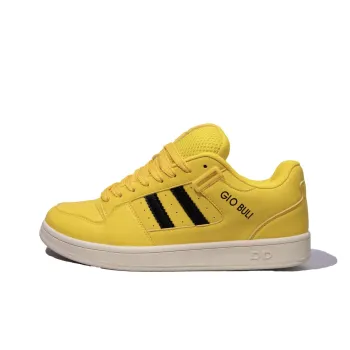 SHUMO Slip Resistant Cushioning Wear Resistant Low Top Skateboard Shoes Women's Electric Mother Yellow