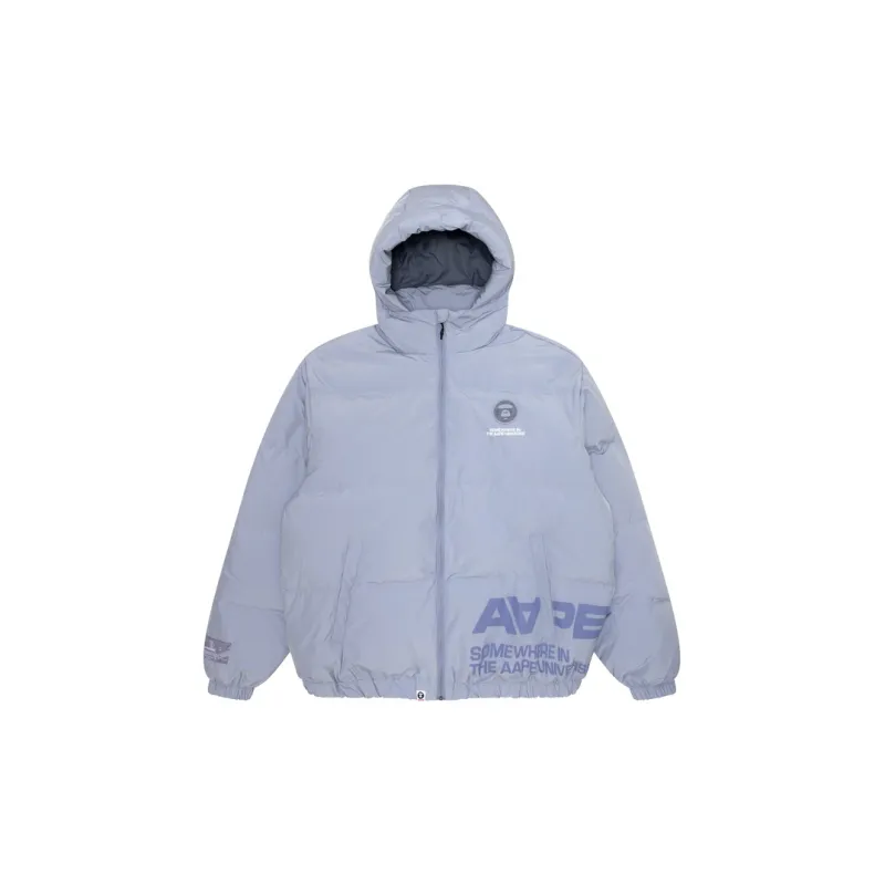Aape Slogan print Hooded Padded Jacket-9