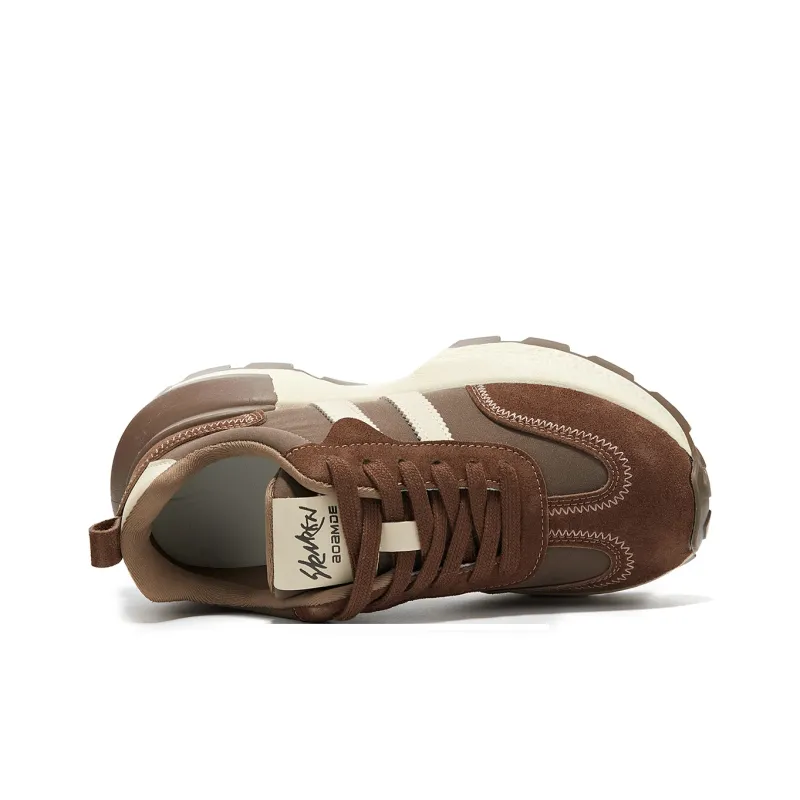 La Chapelle Wear-Resistant Height Increasing Low-Top Chunky Sneakers Women's-17