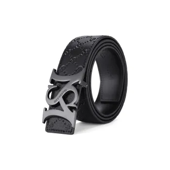 SEPTWOLVES Cow Leather Plate Buckle Belt Men's Width  3.5cm