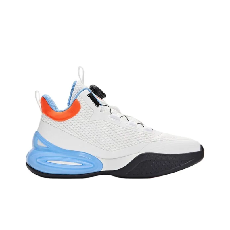 Under Armour Anti Slip Wear Resistant Mid Top Children's Basketball Shoes White Unisex-1