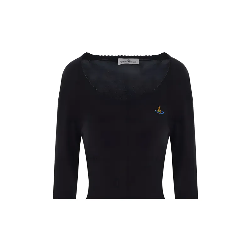 Vivienne Westwood Orb Embroidered Scoop Neck Knitted Jumper-5