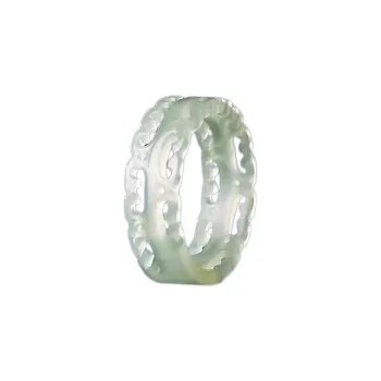 Cuizu Hetian Jade Rings Green Jade Unisex