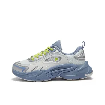 FILA FUSION FORCE Gravity Shoes Height Increasing Wear Resistant Slip Resistant Low Top Casual Shoes Women's Blue Gray