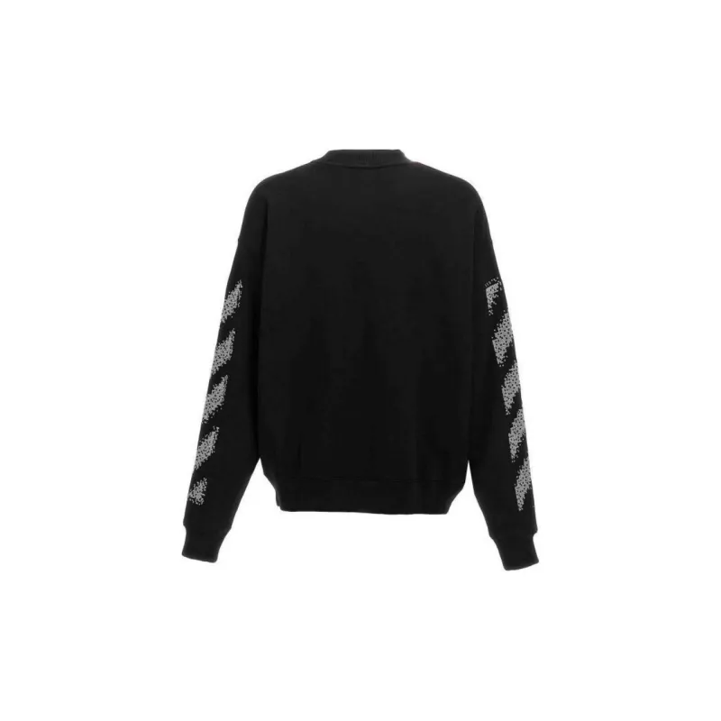 OFF WHITE Logo Embroidered Crewneck Sweatshirt-1