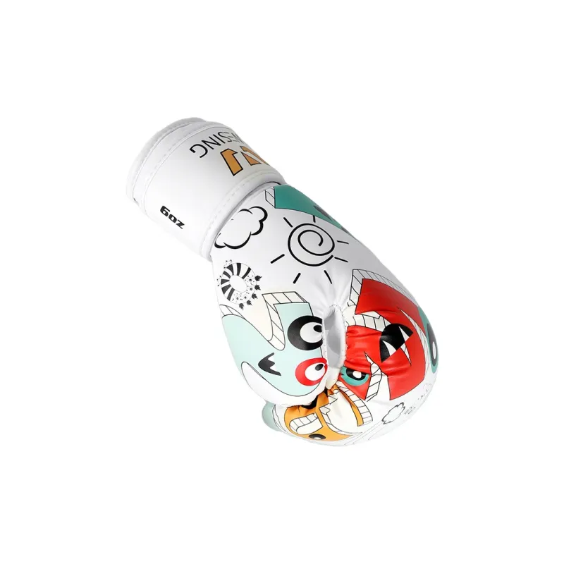 WESING Boxing Gloves Sanda Martial Arts Muay Thai Kids' White-3