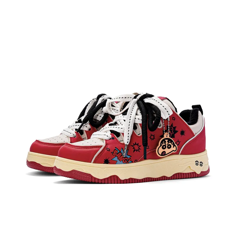 Crayon Shinchan Lightweight Breathable Height Increasing Low Top Skateboard Shoes Unisex-36