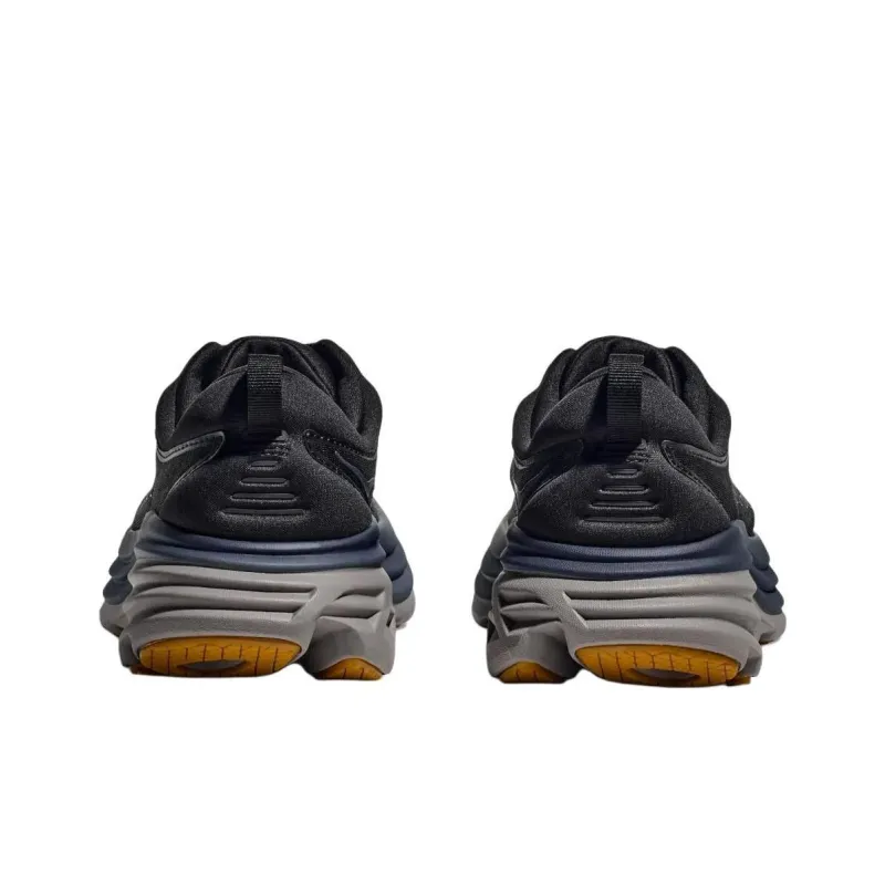 HOKA ONE ONE Bondi 8 Anti Slip Wear Resistant Low Top Casual Running Shoes Men's Black-6