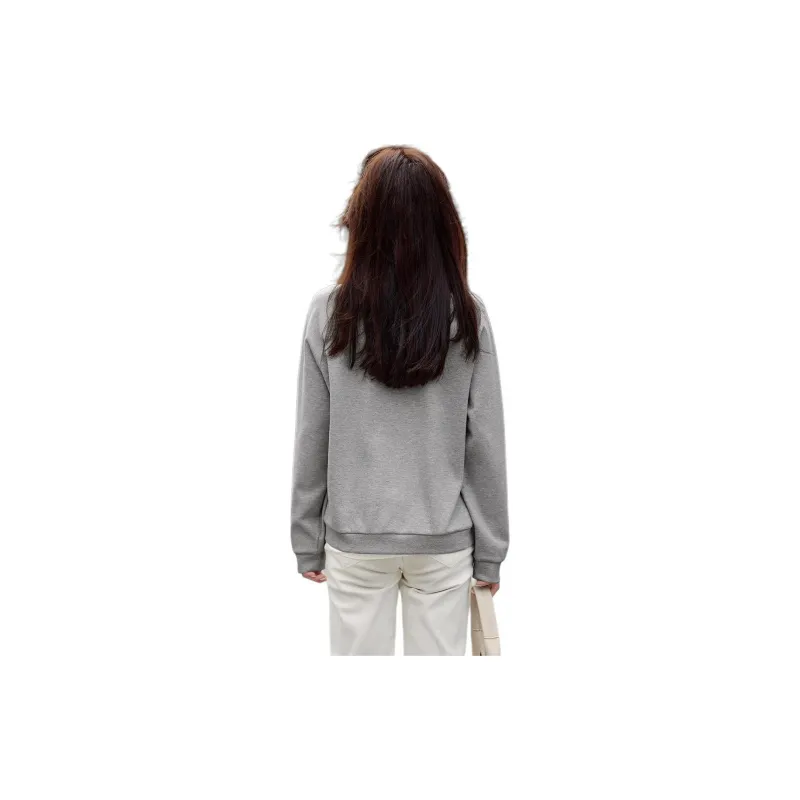 Mo Han Yi Mei Sweatshirt Women's Heather Gray & White-0