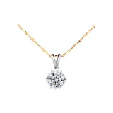 Six-Pointed Star Necklace[Sunflower Seeds Arrow Heart Chain]White Zircon