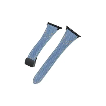 Antey Watch Band Apple Compatibility 175 220mm Denim With Genuine Leather Material