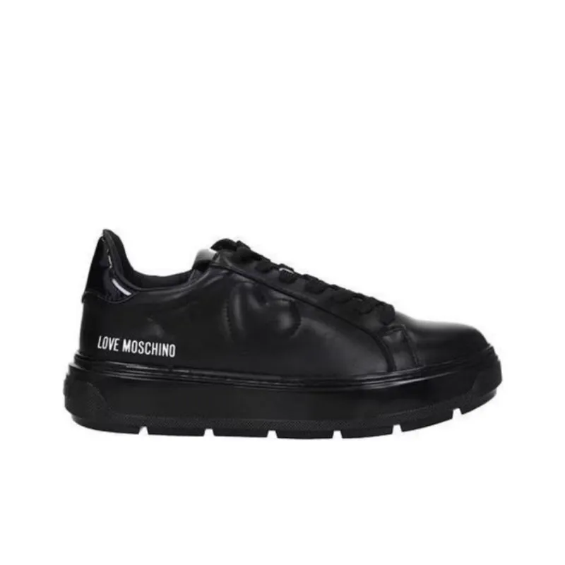 LOVE MOSCHINO Low Top Skateboard Shoes Women's Black-1
