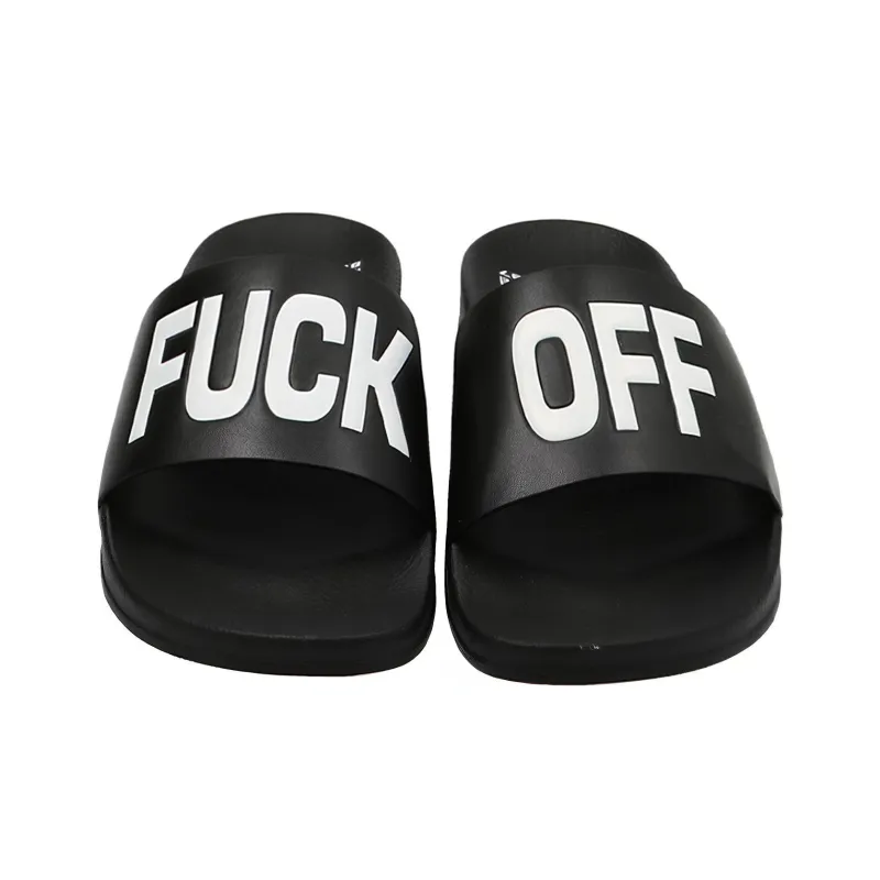 Vetements Slogan Printed Pool Slides-2