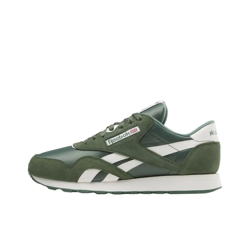 Reebok Classic Nylon Anti-Slip Wear-Resistant Low-Top Casual Shoes Men's Green-0