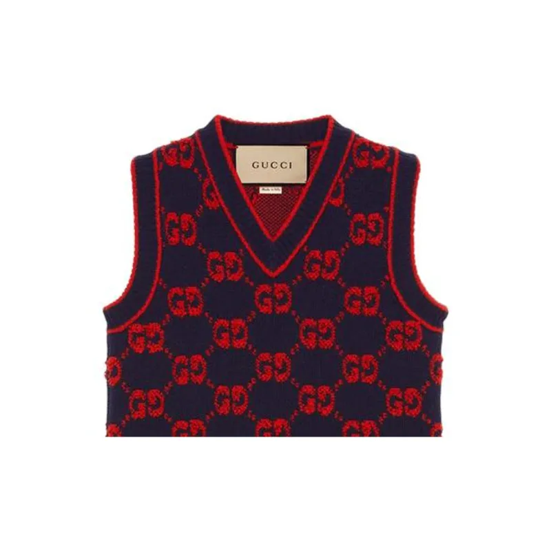 GUCCI Bouclé Gg Sleeveless Vest-4