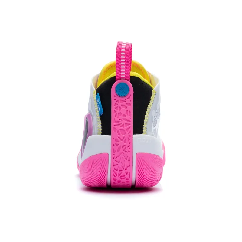 LiNing Wade Shadow 3 Cushioning Breathable Low Top Basketball Shoes Men's White Pink-4